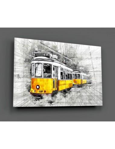 Tableau en verre - Tram/Tramway 28 Lisbonne Portugal outlet