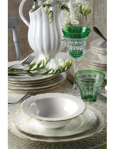 KUTAHYA PORCELAINE BONE IREM GOLD Service liseré doré de table 6 personnes 24 pièces shop