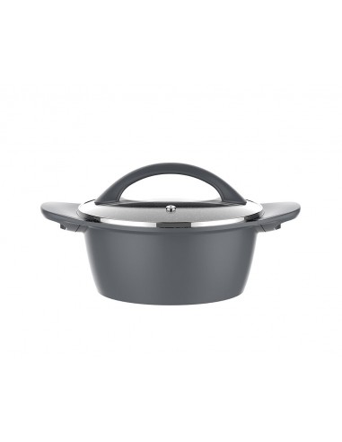 SCHÄFER MATAS Casserole argenté avec couvercle en verre 32 cm de France