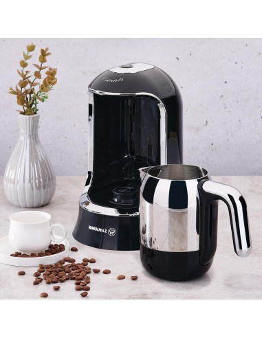 KORKMAZ KAHVEKOLIK COFFEE MAKER Krom siyah otomatik kahve makinesi Comparez plus de prix