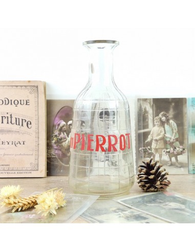 Carafe à eau absinthe Un Pierrot, carafe à pastis vintage lettres rouges commande en ligne