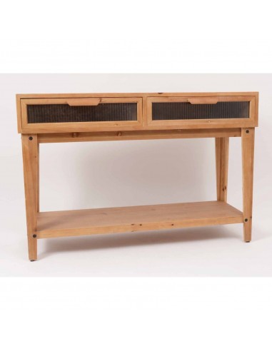 CONSOLE 2 TIROIRS EN PIN 120X40X80CM chez Cornerstreet bien 