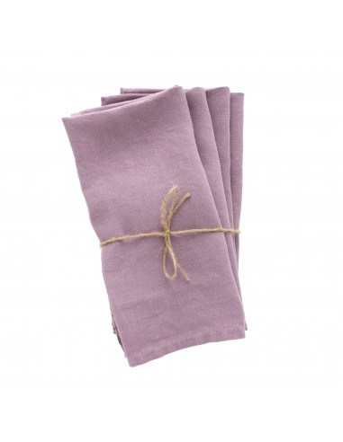 Set of 4 Lavande Linen Napkins la colonne vertébrale