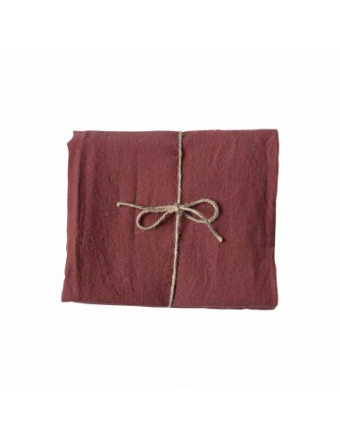 Bordeaux Linen Tablecloth basket pas cher