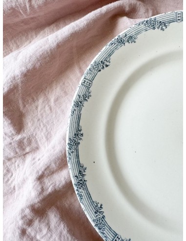 Blue and White "Versailles" Terre de Fer Serving Platter en stock