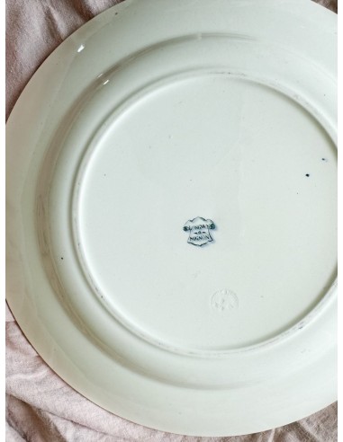 Green and White Longwy Serving Platter solde