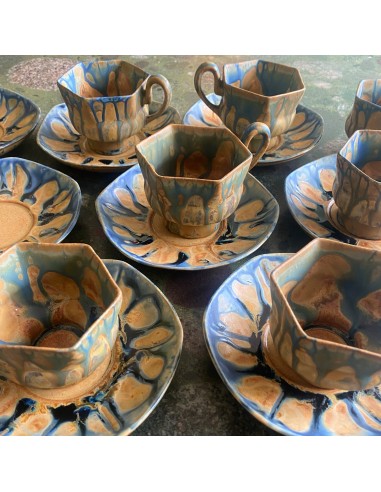 Ensemble 9 tasses art nouveau Fin de série